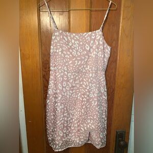 Elegant Pink Spaghetti Strap Dress